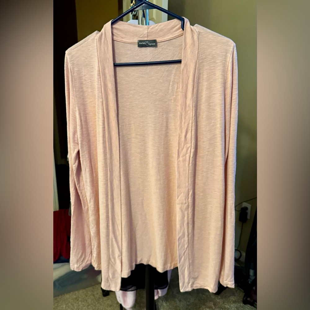 Market & Spruce Women's Light Pink Cardigan